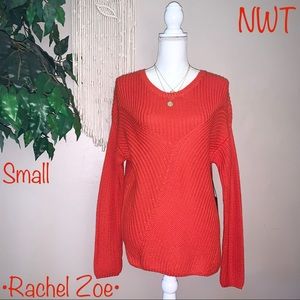 NWT Rachel Zoe Pullover Orange Sweater, Size Small